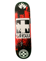 Black Label Emergency John Lucero Cross Red/Black 8.5" Classic Skateboard Deck