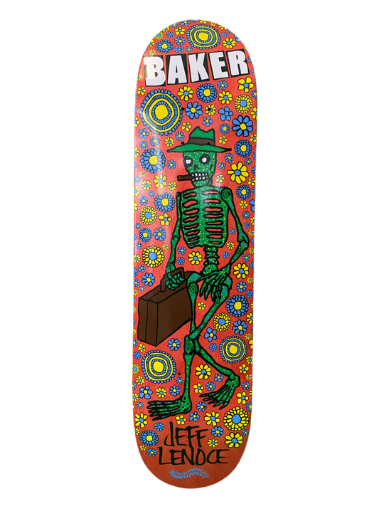Baker Jeff Lenoce Muertos Skeleton Red 7.8" Classic Skateboard Deck