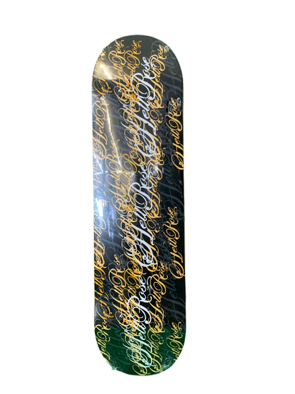 Hellrose Multi Script Team Deck 2005 8" Classic Skateboard Deck