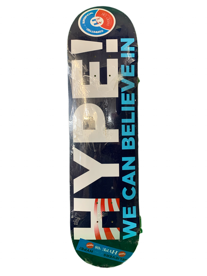Hype! We Believe 2008 Blue 7.9" Classic Skateboard Deck