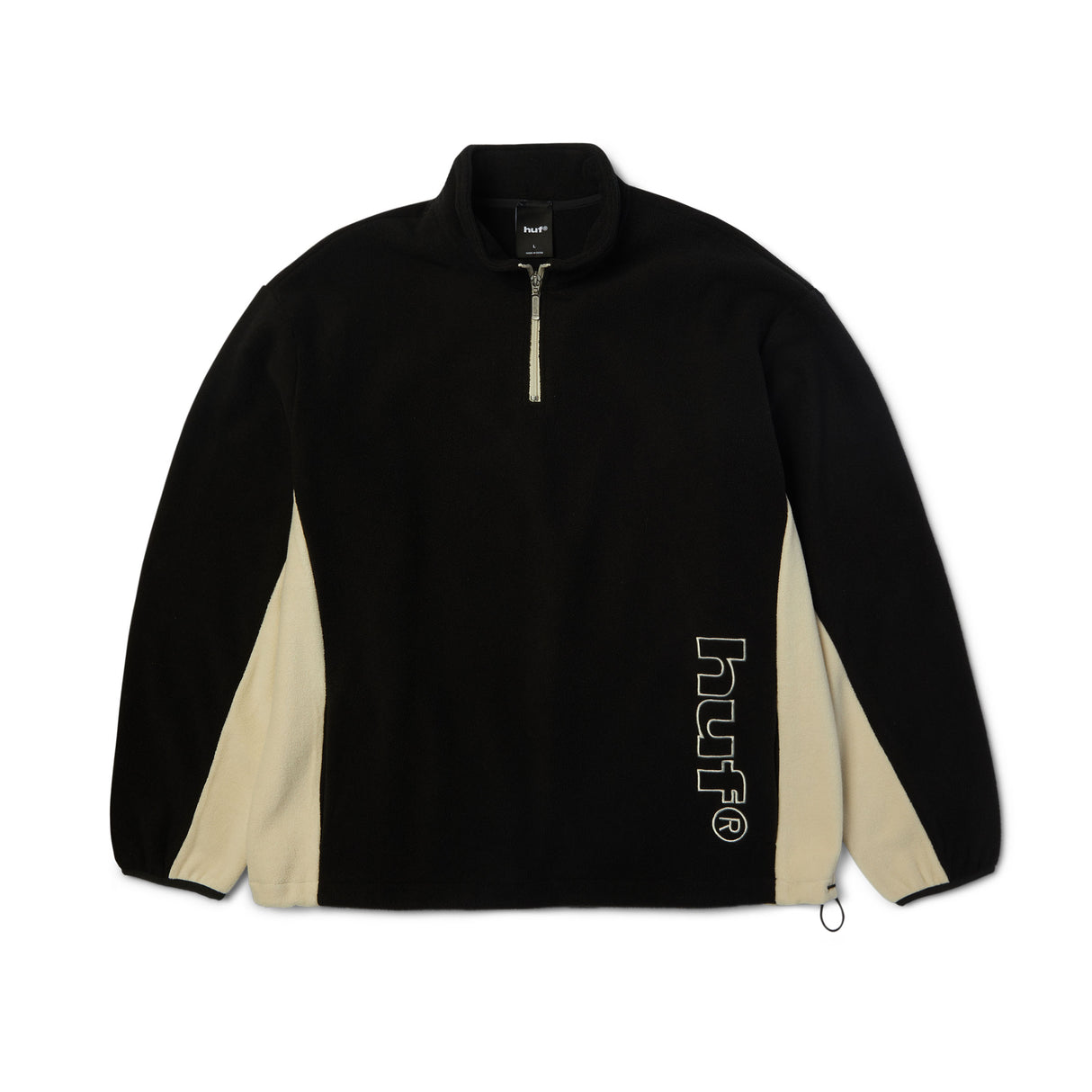 HUF Basecamp Black Quarter Zip Polar Fleece