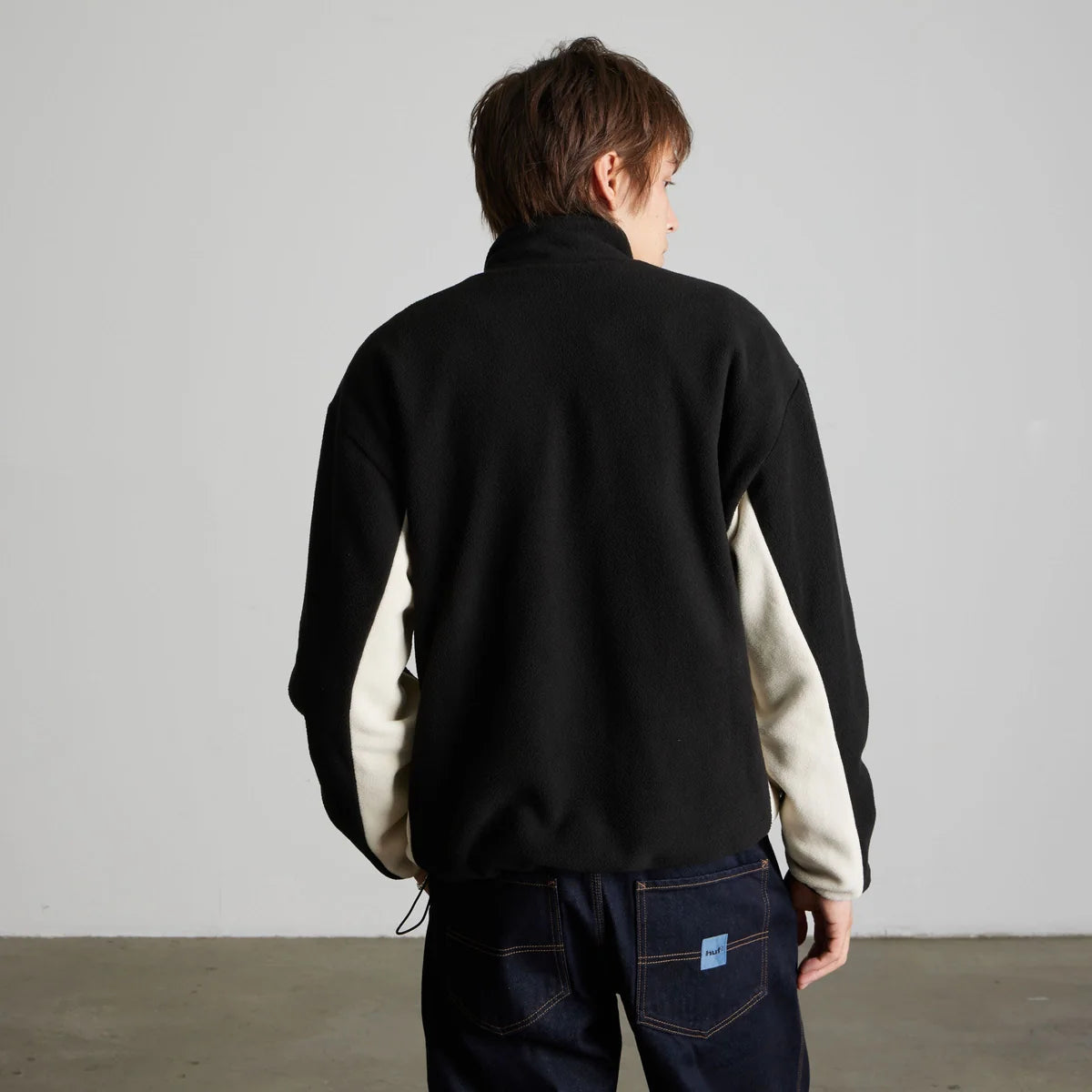 HUF Basecamp Black Quarter Zip Polar Fleece