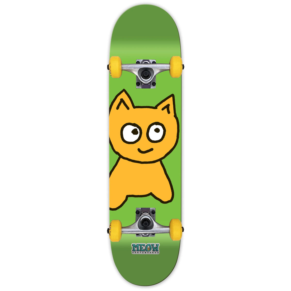 Meow Big Cat Green 8.0" Skateboard Complete