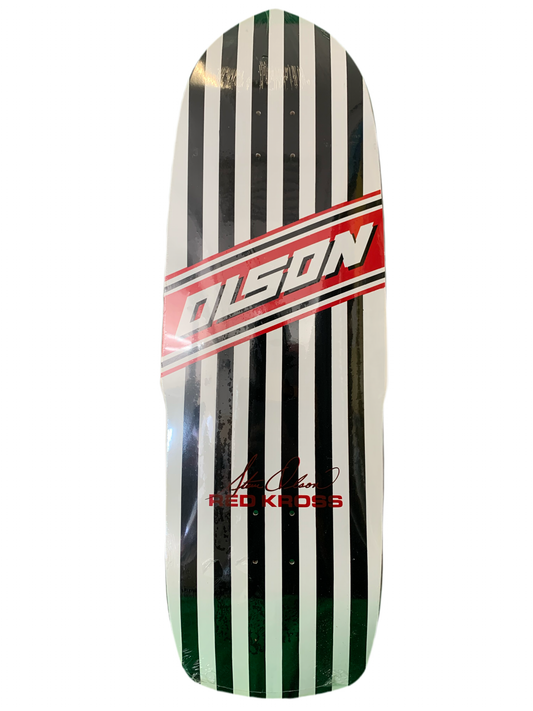 Black Label 2003 Steve Olson Red Kross Land Shark Black/White 11" Classic Skateboard Deck