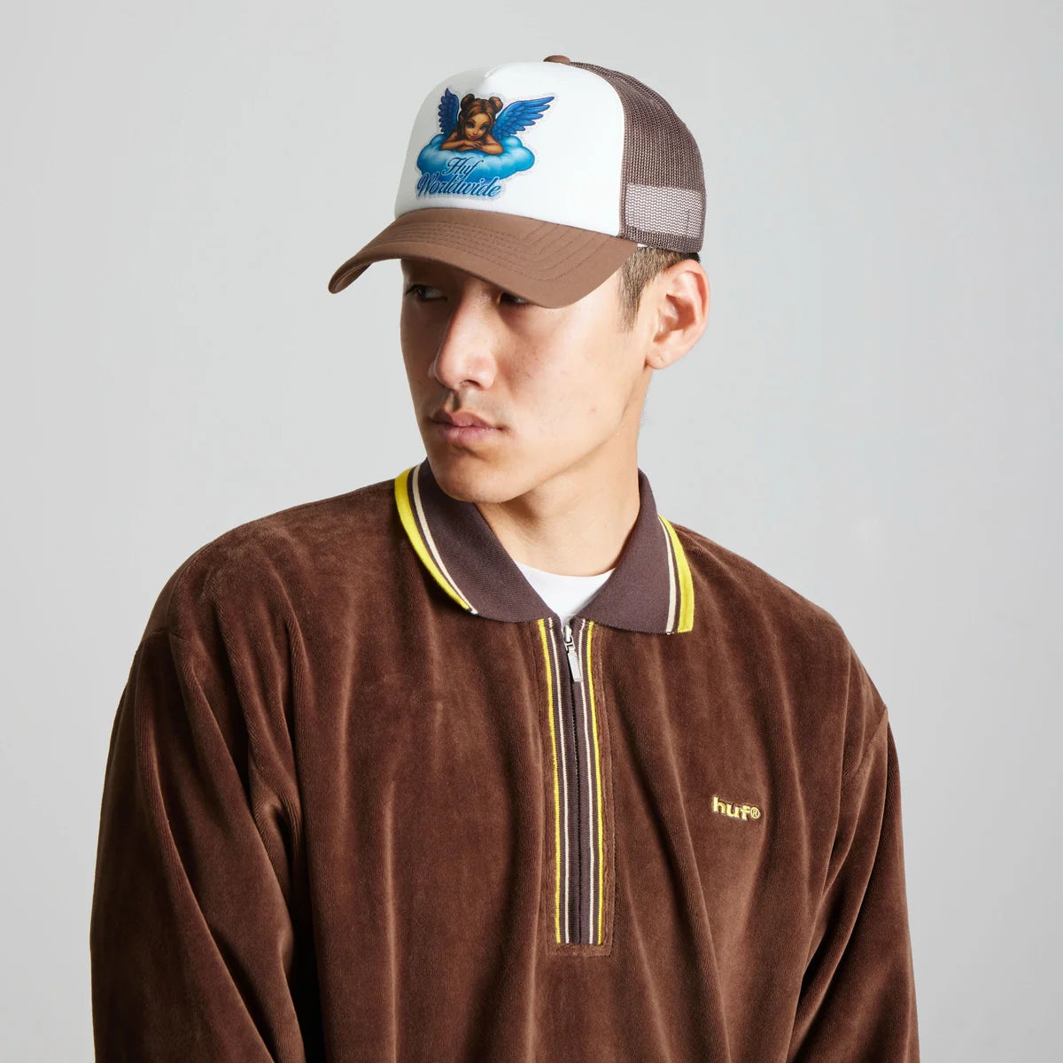 HUF Bliss Brown Trucker Hat