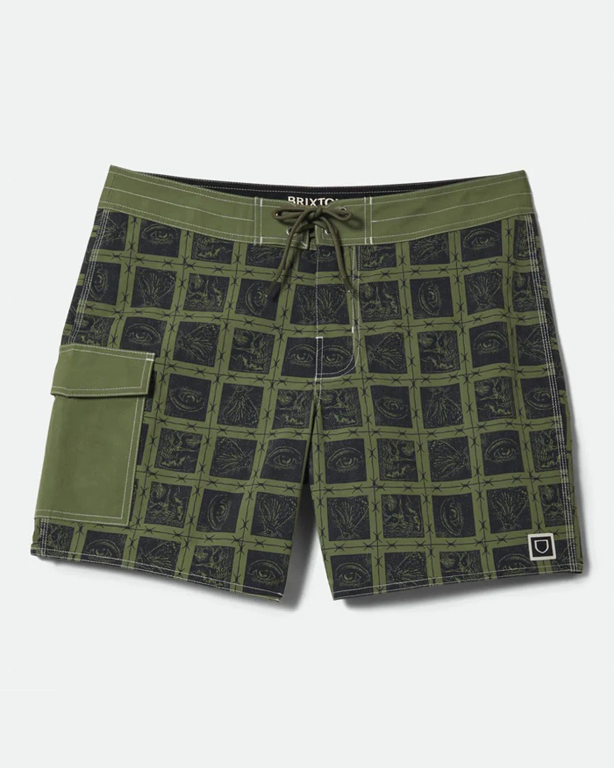 Brixton Classic Barb Wire Sea Kelp 17" Trunk