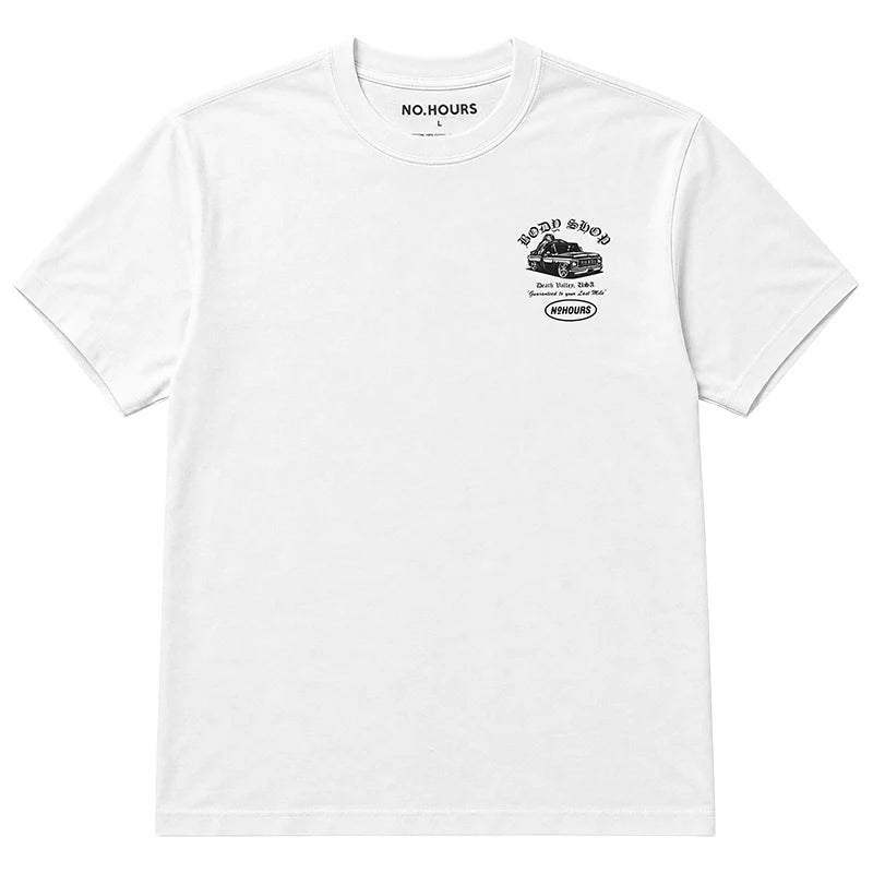 No Hours Body Shop White S/s Shirt