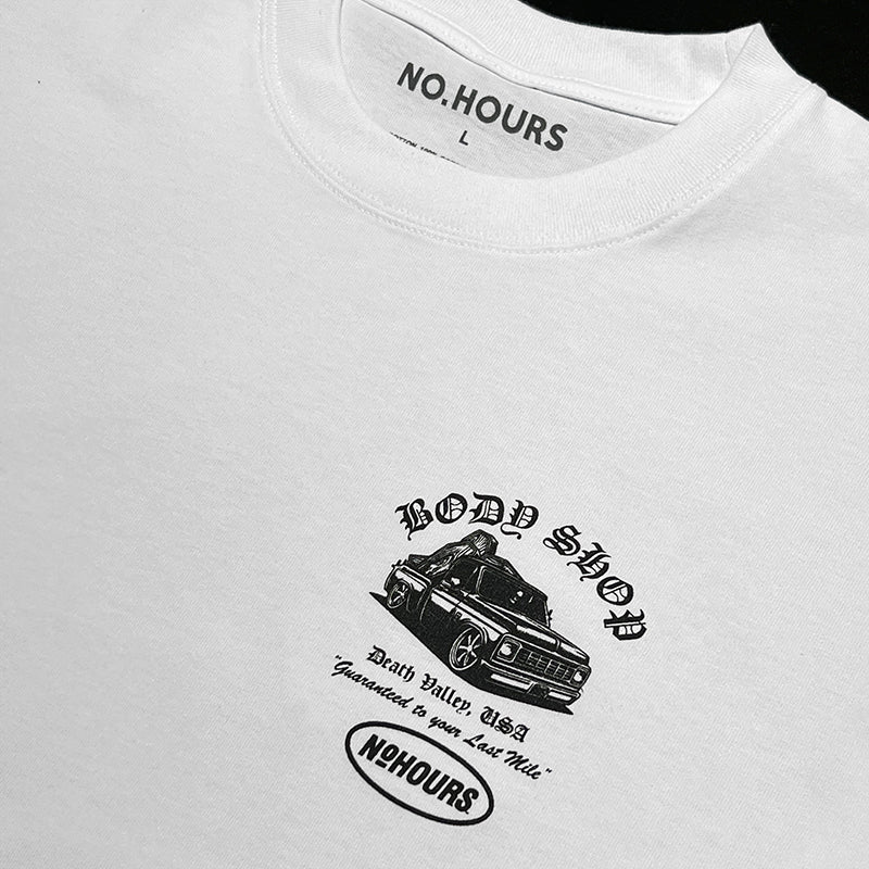 No Hours Body Shop White S/s Shirt