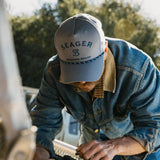 Seager Branded Faded Denim Snapback Hat