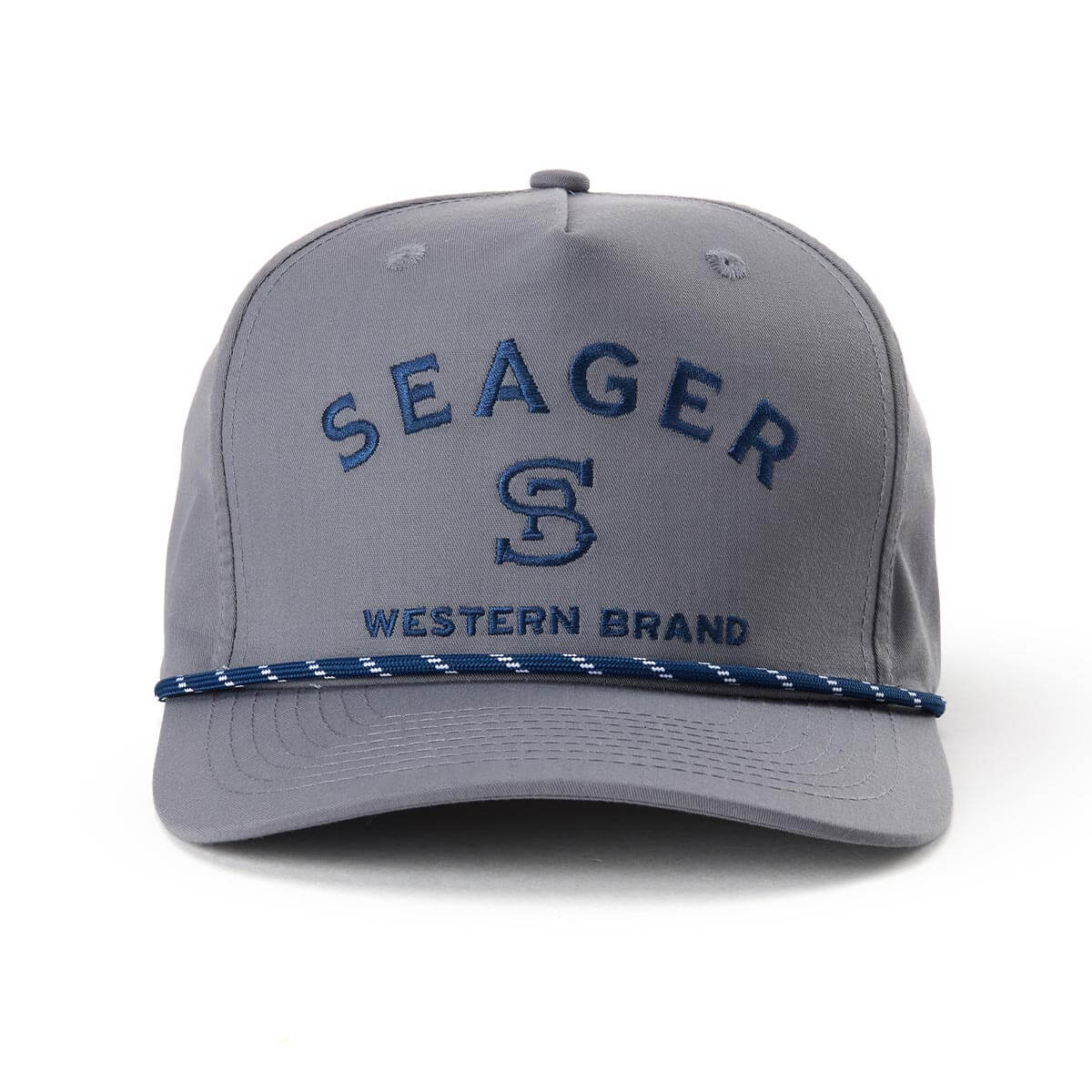 Seager Branded Faded Denim Snapback Hat
