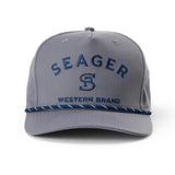 Seager Branded Faded Denim Snapback Hat