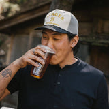 Seager Branded Black/White Trucker Snapback Hat