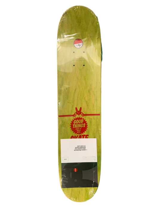 Popwar Good Things Come To Those Who Skate Popwar Green/Red 7.5" Classic Skateboard Deck