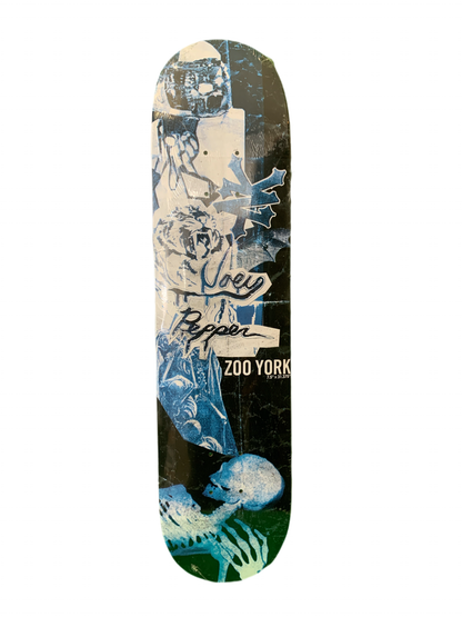 Zoo York Joey Pepper Collage Blue 7.25" Classic Skateboard Deck