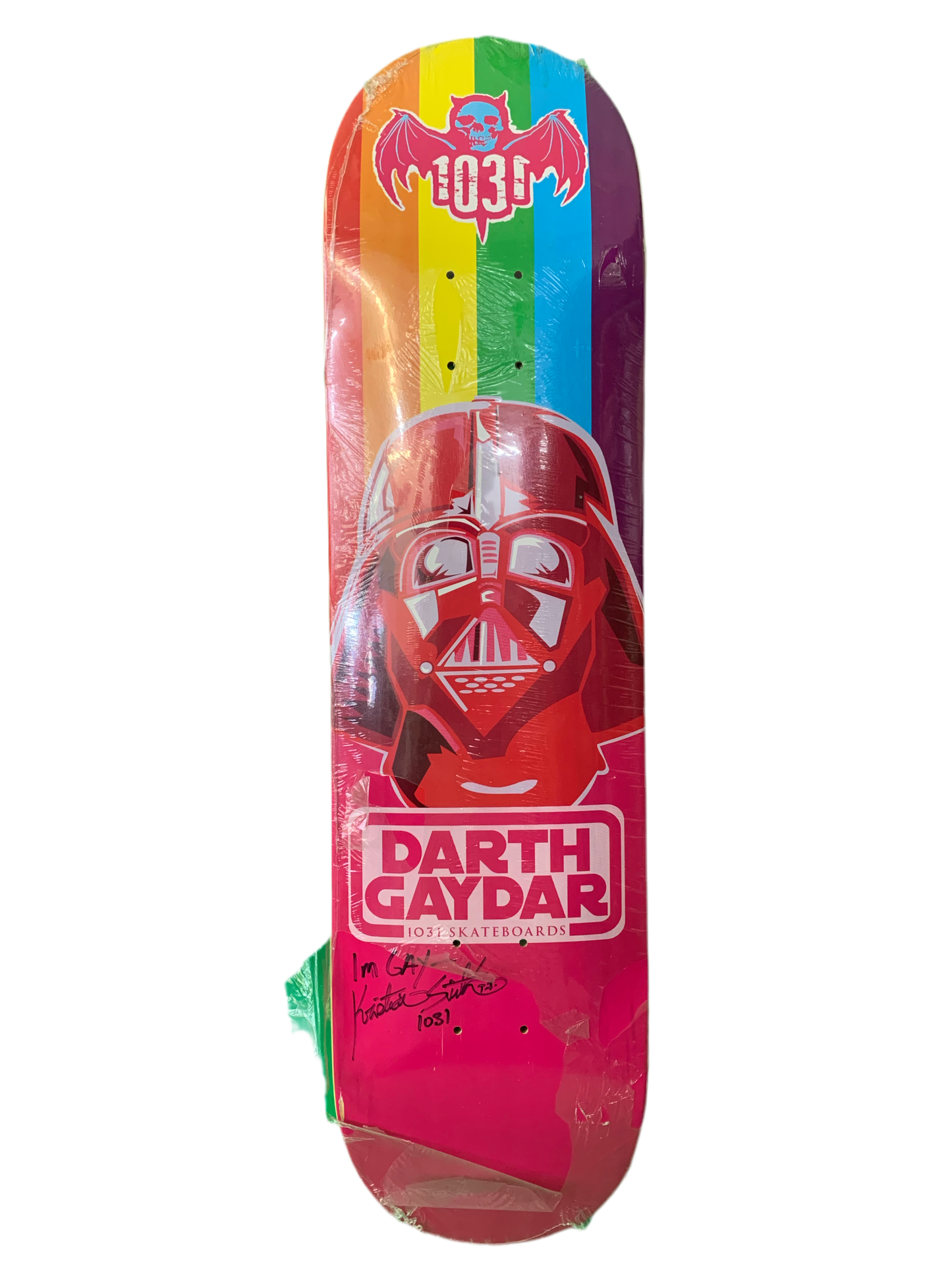 1031 Darth Gaydar Khristian Svitak Signed 8" Classic Skateboard Deck