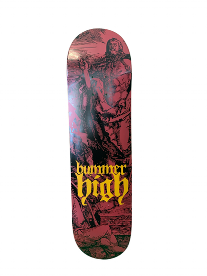 Bummer High Red Black Art 8" Classic Skateboard Deck