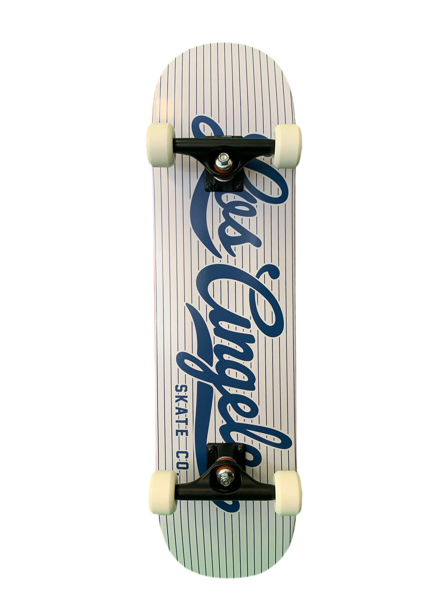 Los Angeles Skate Co. Vin Scully White/Blue 8" Complete Skateboard