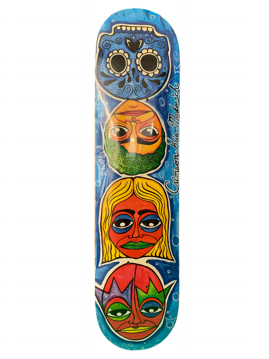 Crimson Kris Markovich Four Heads Blue/Multi 7.5" Classic Skateboard Deck
