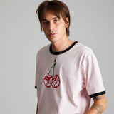 HUF Cherries Dusty Pink Ringer S/s Shirt