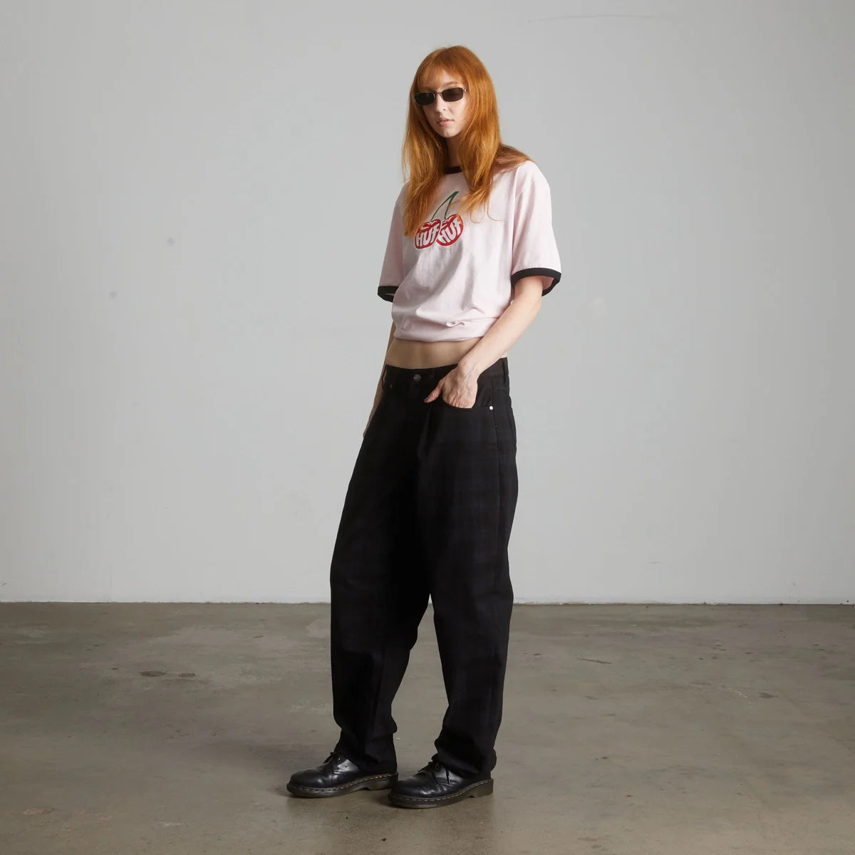 HUF Cherries Dusty Pink Ringer S/s Shirt