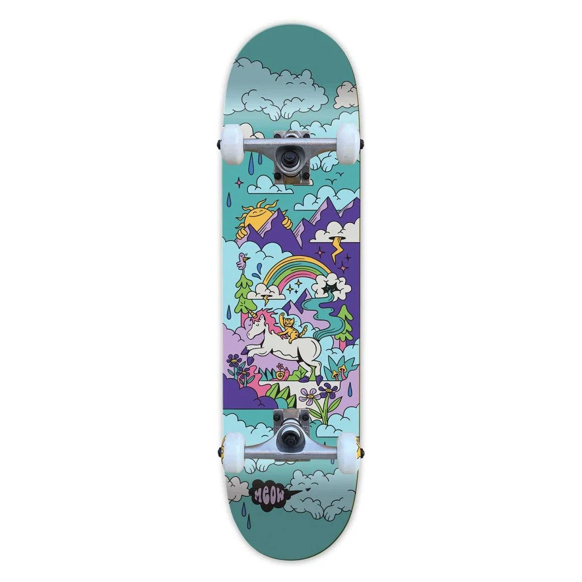 Meow Dream Teal 7.75" Skateboard Complete