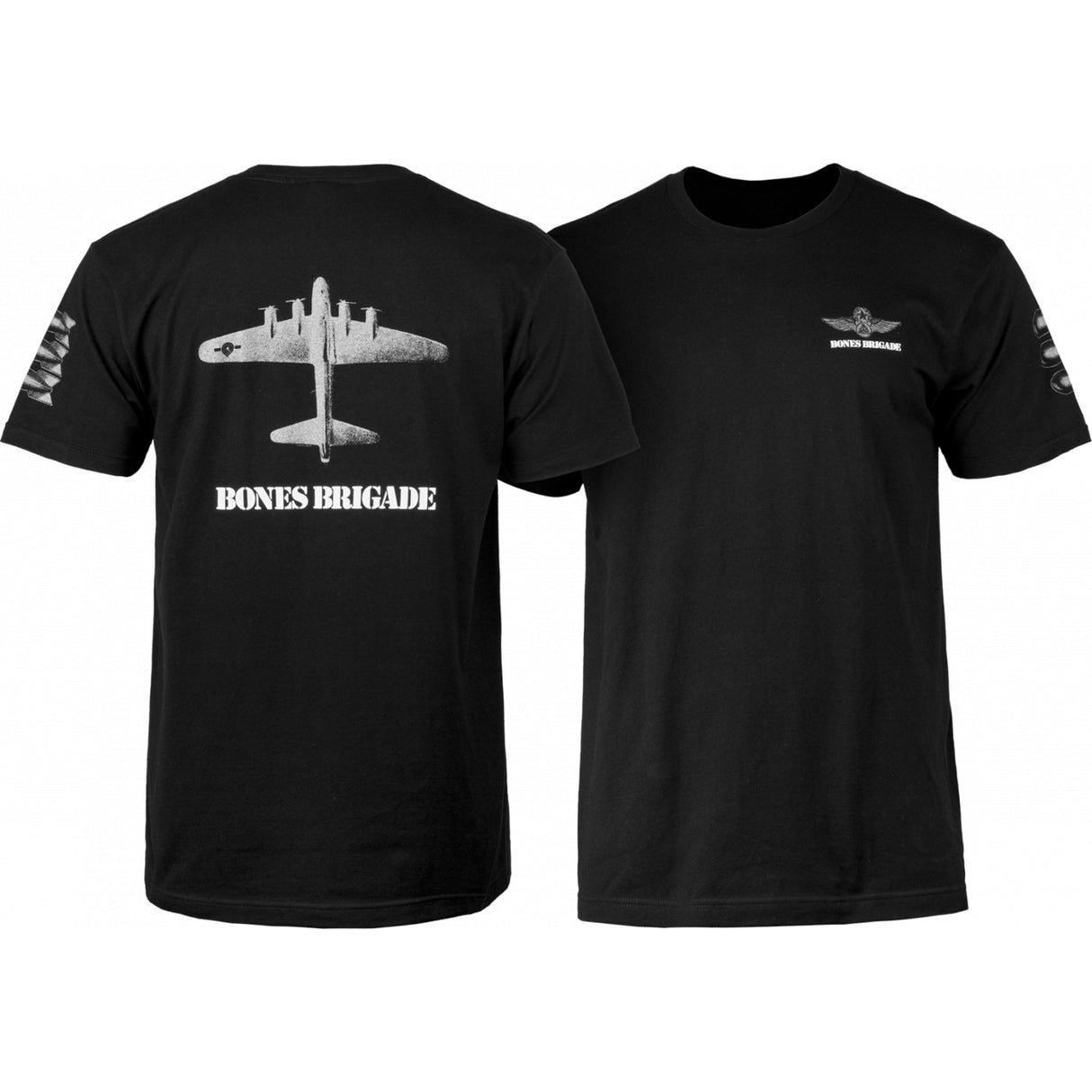 Powell Peralta Bones Brigade Bomber Black S/s Shirt
