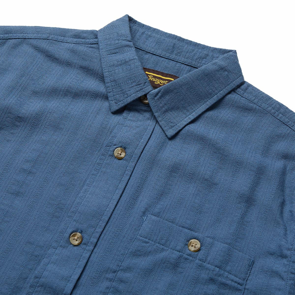 Seager Caldera Faded Denim S/s Button Up Shirt