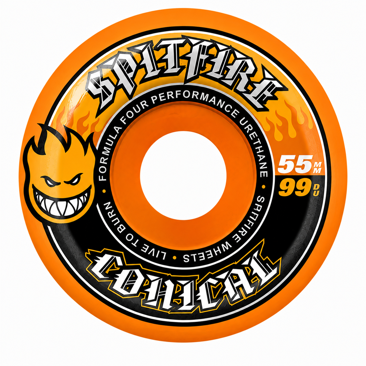 Spitfire Formula Four Conical 99D 55mm Orange Skateboard Wheels