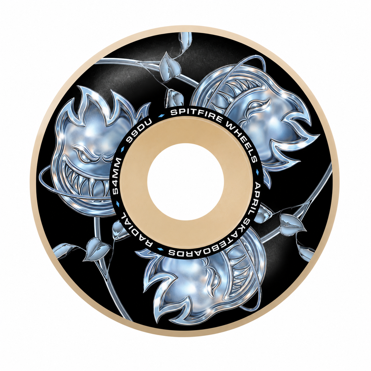 Spitfire x April Bighead Rose Natural Formula Four Radial 99D 54mm Skateboard Wheels