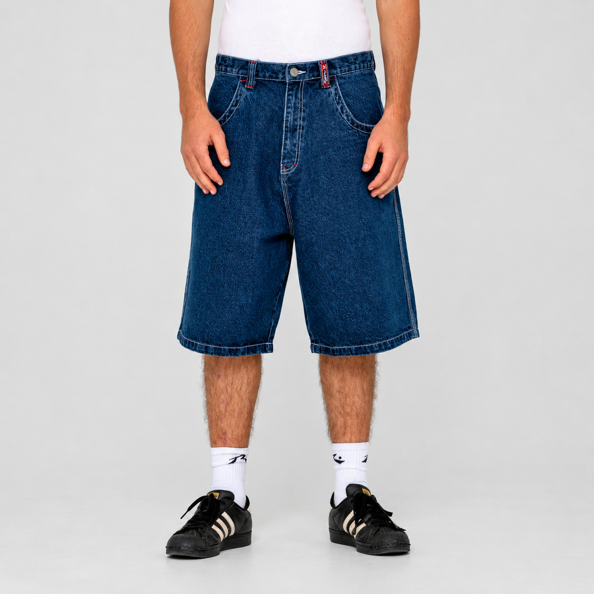 Rusty Turbo Deep Sea Blue 24" Baggy Jean Shorts