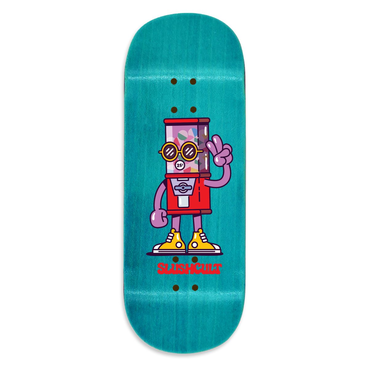 Slushcult X DK Coins Pro Deck Random Colored Fingerboard Skateboard