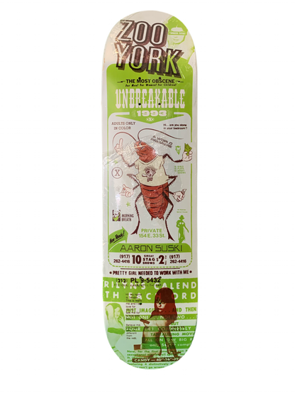 Zoo York Aaron Suski Unbreakable Roach 8" Classic Skateboard Deck