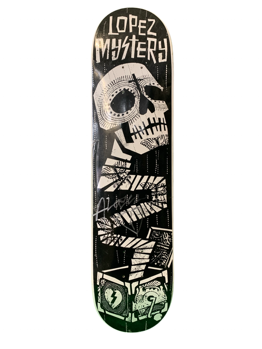 Mystery Adrian Lopez Signed Jack Box 7.5" Classic Skateboard Deck