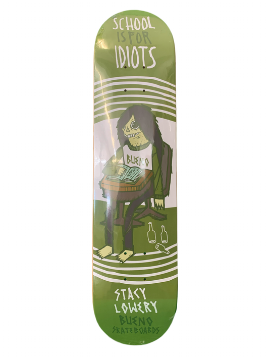Bueno Skateboards Stacy Lowery School Idiots Green 7.5" Classic Skateboard Deck