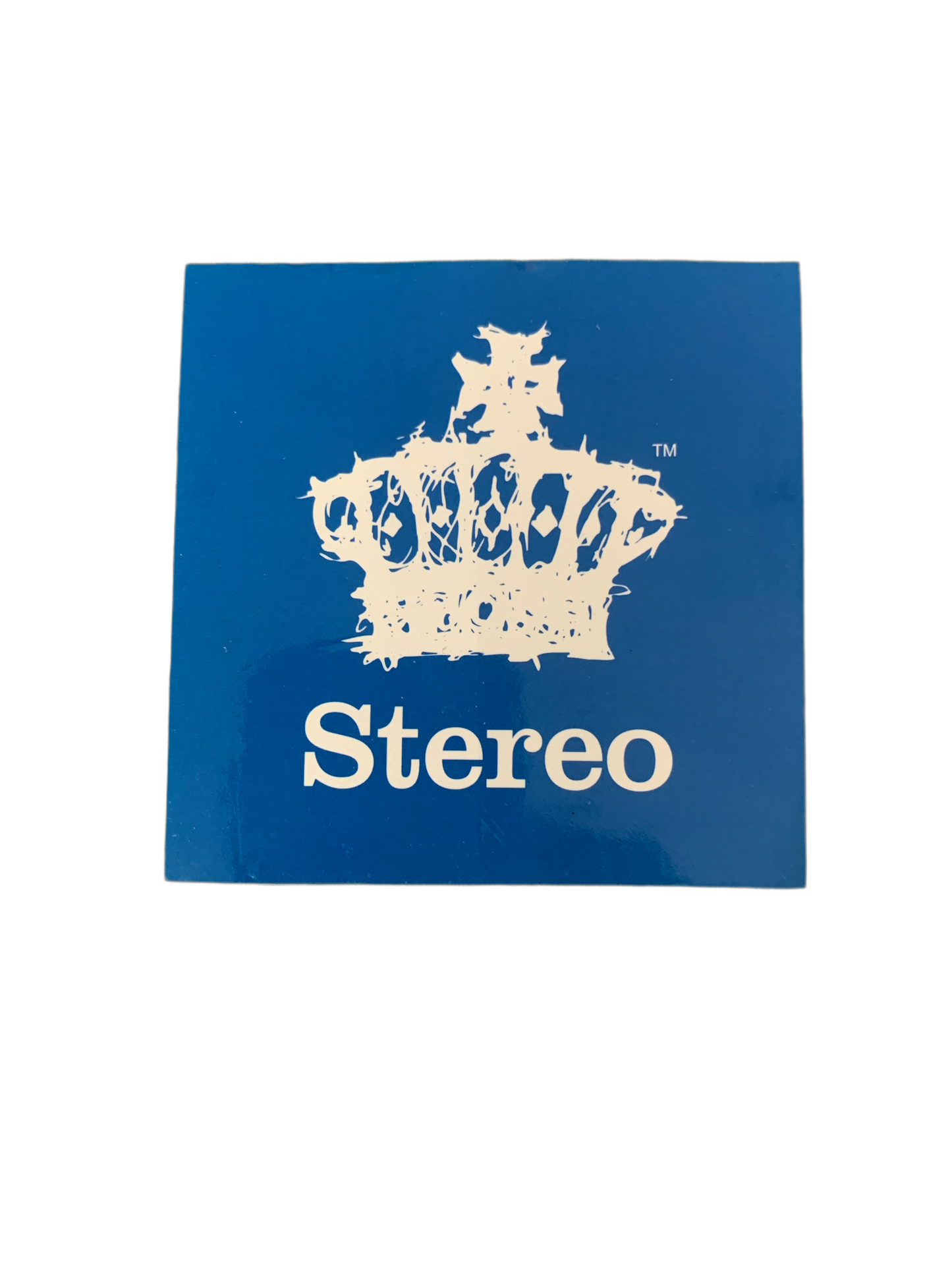 Stereo Crown Blue Sticker 3"