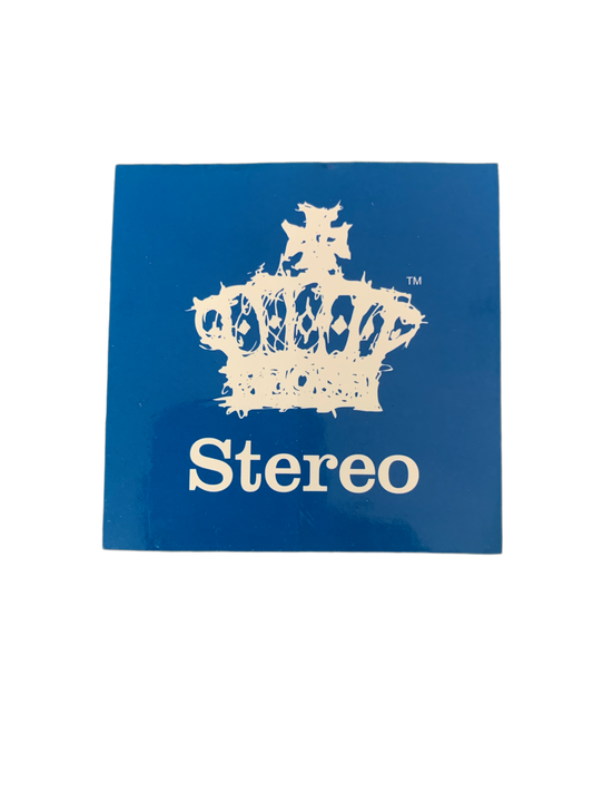 Stereo Crown Blue Sticker 3"