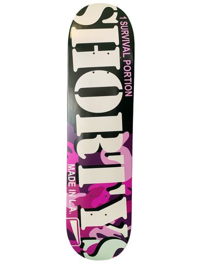 Shorty's Survival Portion Purple Camo 7.5" Classic Skateboard Deck