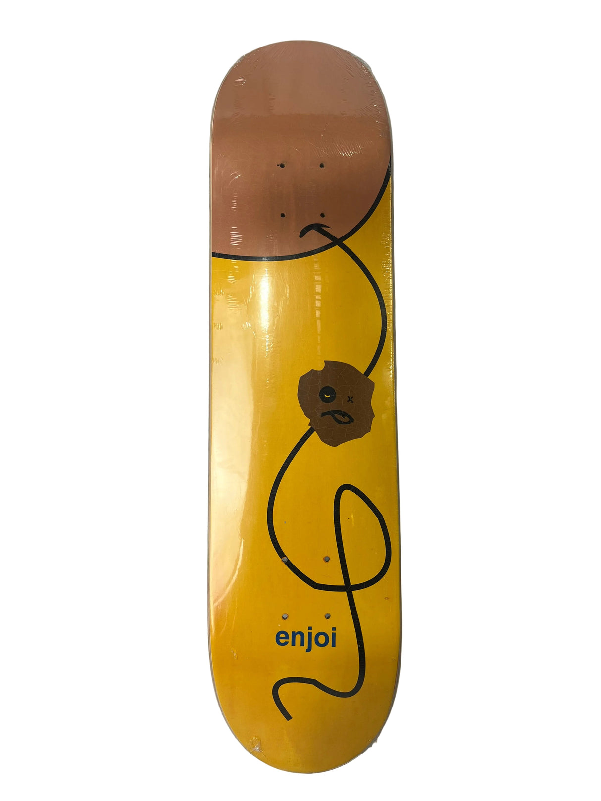 Enjoi Team OP Hair Brown Yellow Black Size 7.6" Vintage NOS Deck 2001