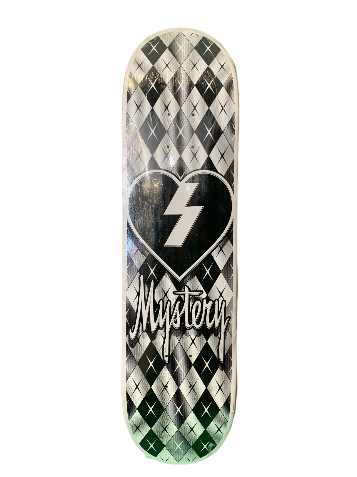 Mystery Argyle Deck Black/White 7.75" Classic Skateboard Deck