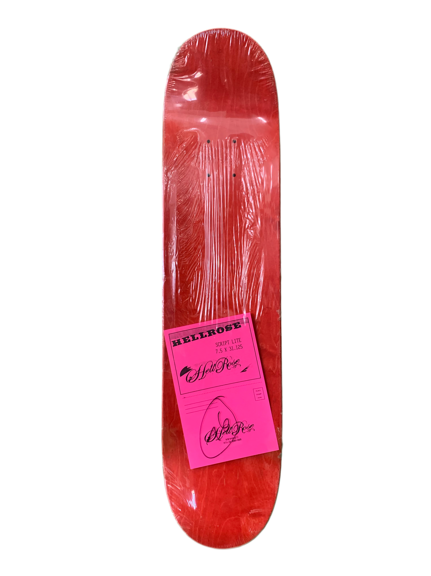 Hellrose Script Lite Pink/Grey 7.6" Classic Skateboard Deck