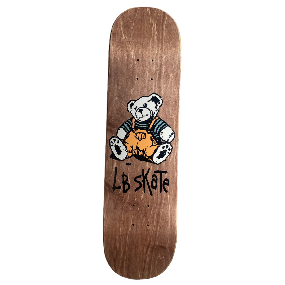 Long Beach Skate Co Kare Bear 2 Full Shape Assorted Stain Skateboard Deck