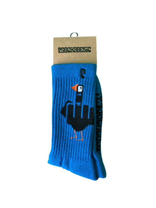 Psockadelic Bird Blue/Black Socks