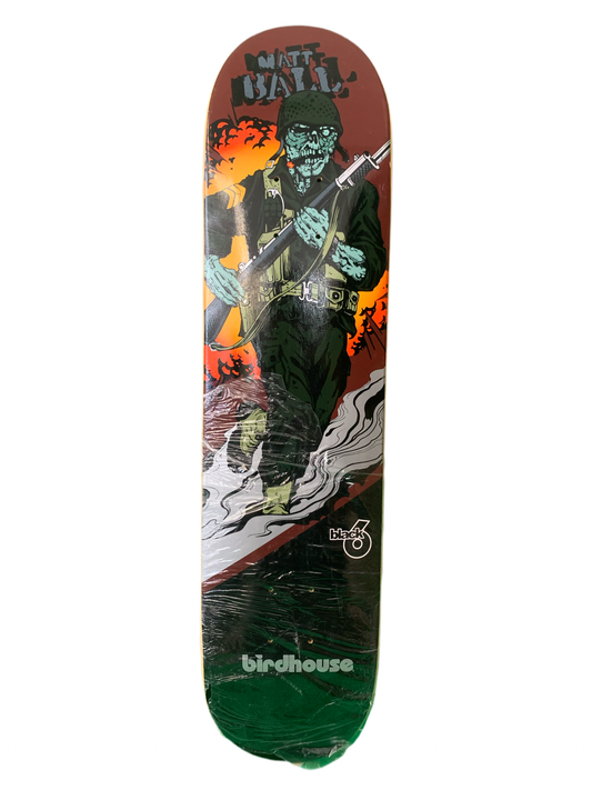 Birdhouse Matt Ball Black 6 Soldier 7.5" Classic Skateboard Deck