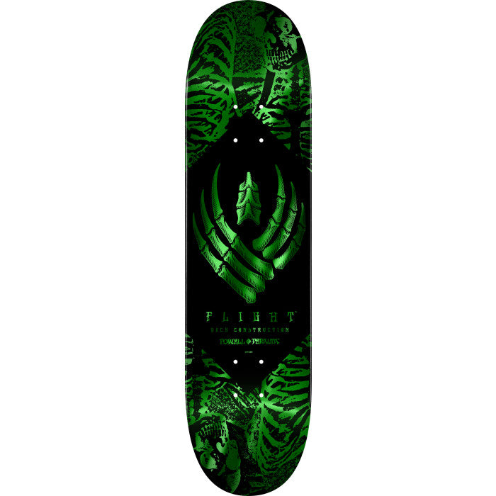Powell Peralta Skeleton Green Foil Flight 8.5" Skateboard Deck