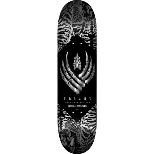 Powell Peralta Skeleton Silver Foil Flight 8.25" Skateboard Deck