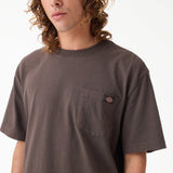 Dickies Worn In Dark Brown Heavyweight Pocket T-Shirt