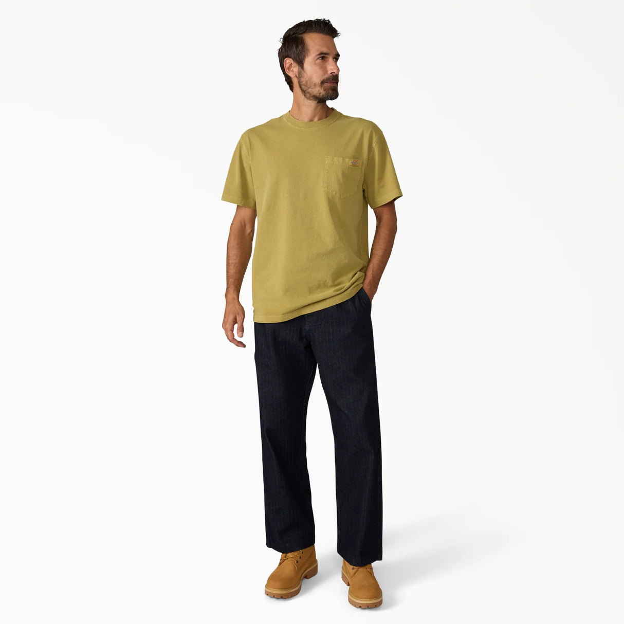 Dickies Worn In Fennel Seed Heavyweight Pocket T-Shirt