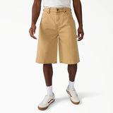 Dickies Worn In Relaxed 13" Brown Duck Shorts