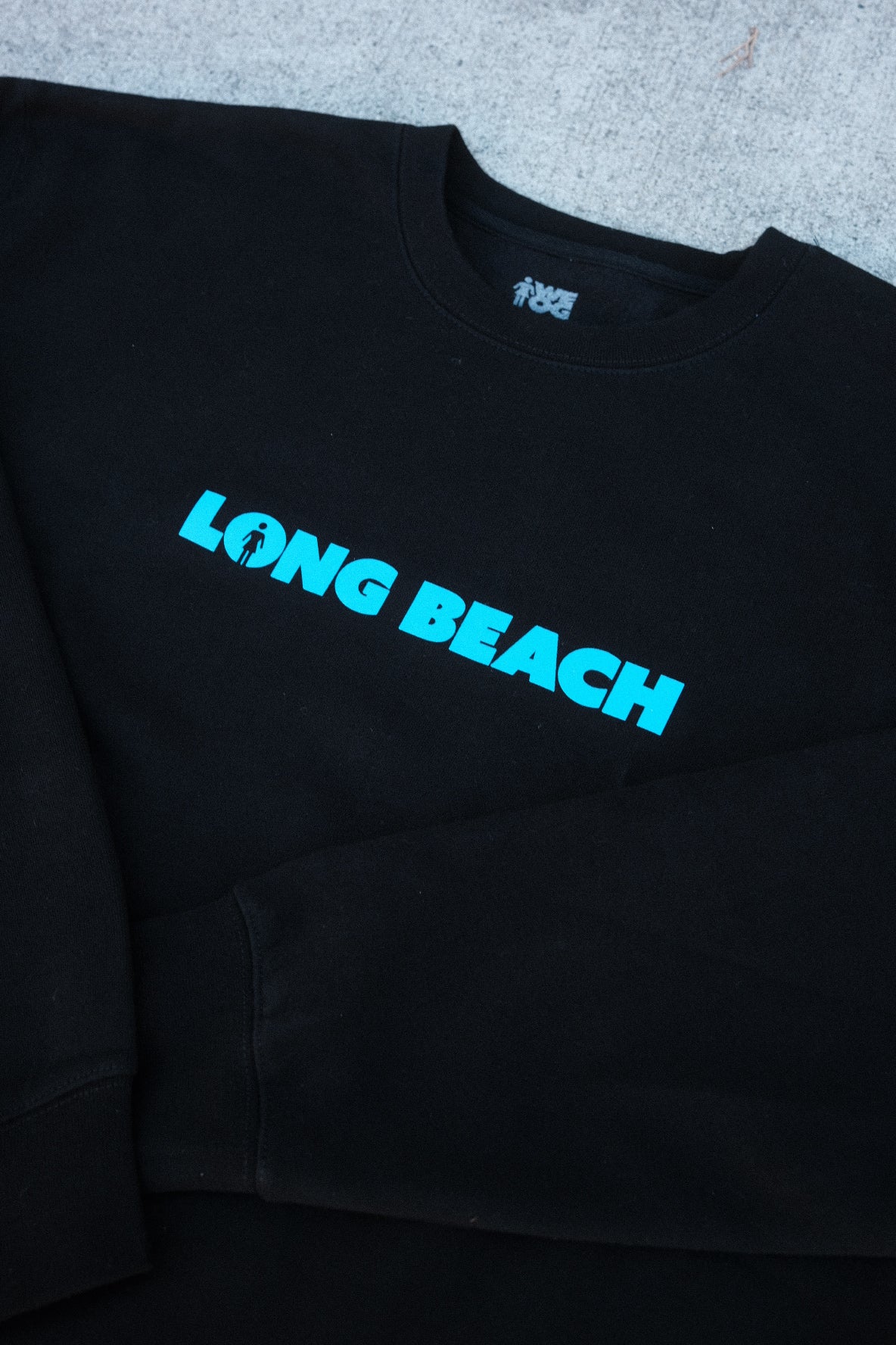 Girl x LB Skate “We OG Long Beach” Black Crewneck Sweatshirt
