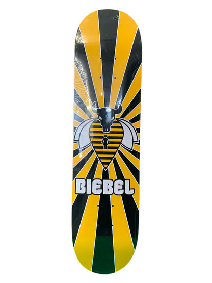 Girl Brandon Biebel Bee-Bull Yellow 7.6" Classic Skateboard Deck